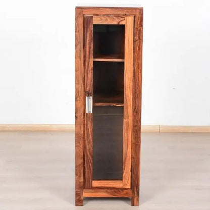 Solid Wood One Glass Door Almi Cabinet. 