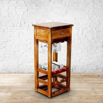Solid Wood One Drawer Chota Bar Cabinet.