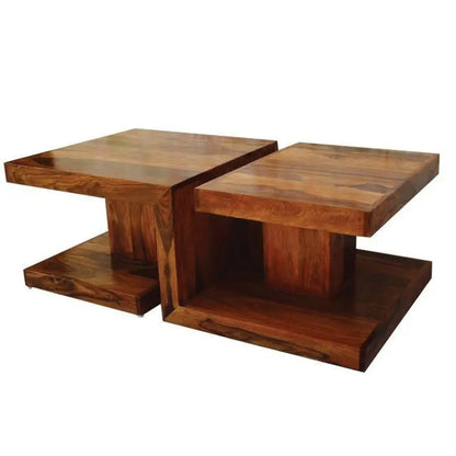 Pair of wooden Coffiyano coffee tables. 