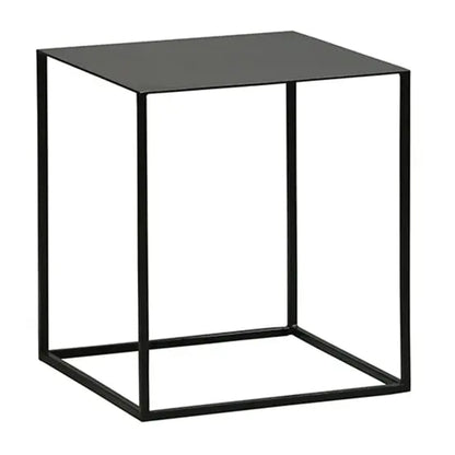 Cuber Iron End Table Made in Iron Frame With Black Finish. 