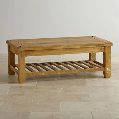 Devi Rectangle Coffee Table made in Solid Mango Wood. 