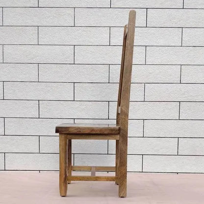 Mango Wood Devi Dining Chair Finish in Mango Natural With Black Epoxy fill in Chair Top Group. 