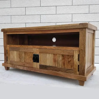 mango wood Two flap door and one shelf Devi tv cabinet. 