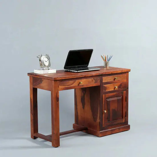 Solid Wood One Door Three Drawer Drag Study Desk. 