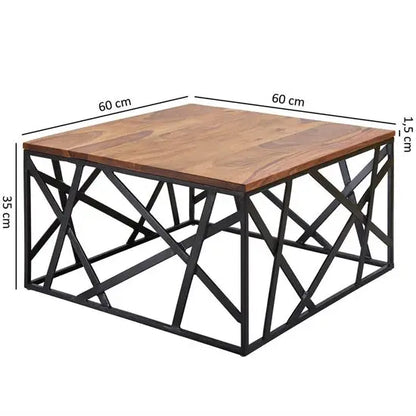 Wooden and Metal frame square shaped Evona coffee table. 