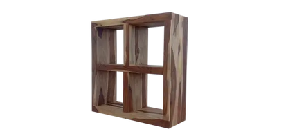 Four Box Bookshelf Made in Solid Sheesham Wood. 
