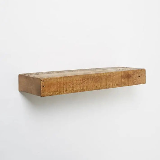 Mango wood Hagan distress Wall rack in distress mango natural finish. 