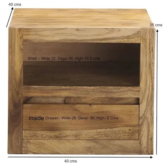 plain bedside table