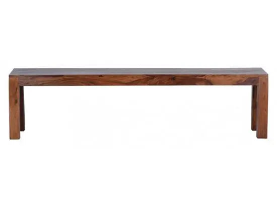 Sheesham Wood Rectangular Thee Seater Harry Dining Bench Long. 