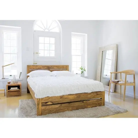 Wooden Harry king Bed Mattress Size 6.5 by 6 Feet.  