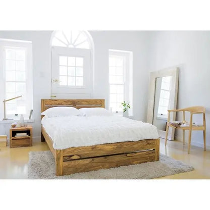 Wooden Harry king Bed Mattress Size 6.5 by 6 Feet.  