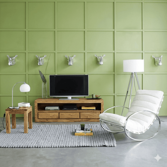 Three Drawer One Shelf Harry Tv Cabinet made in Sheesham Wood.