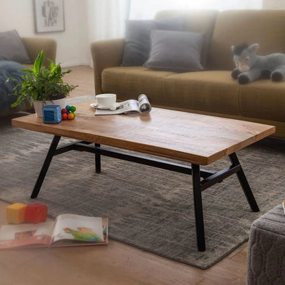 Solid wood and Metal frame rectangle shape Heartz coffee table. 