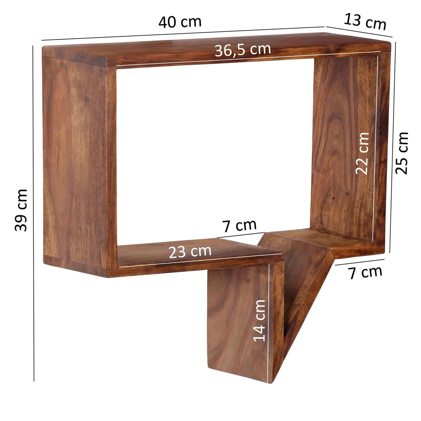 Solid sheesham wood Hesper wall shelf set of 2 pcs.