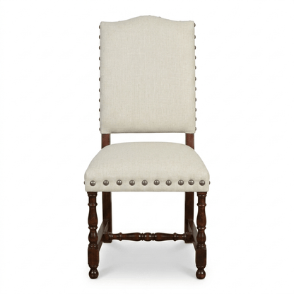 Sheesham Wood Full Upholstered Highland Dining Chair Finish in Walnut. 