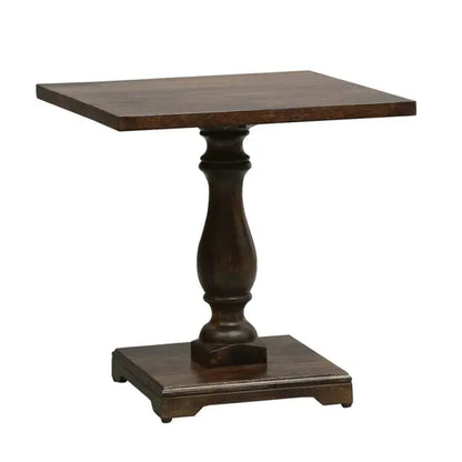 Solid Wood Square Design WIth Hand Crafted Legs Kaamakshi Side Table Natural. 
