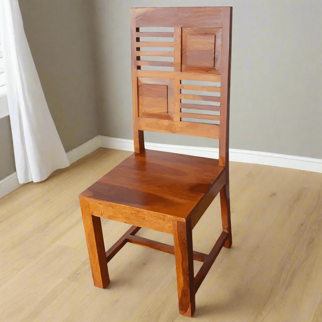 Sheesham Wood Lawson Dining Chair in Honey finish.