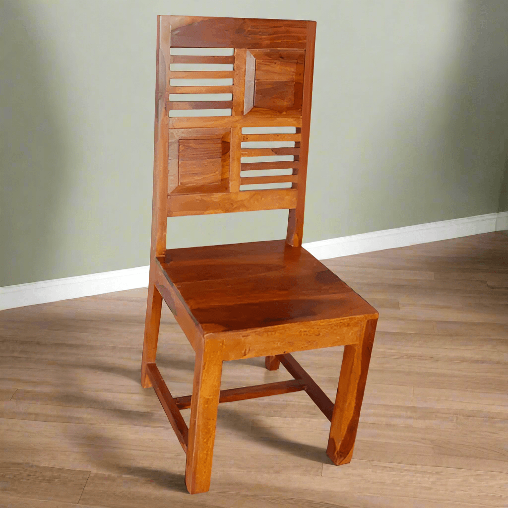 Wooden Lawson Dining Chair in Honey finish.