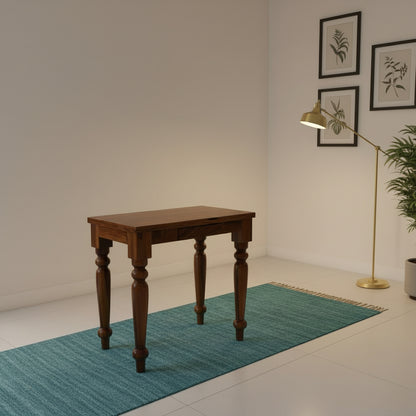 Solid Wood One Drawer Lazer Study Table 
