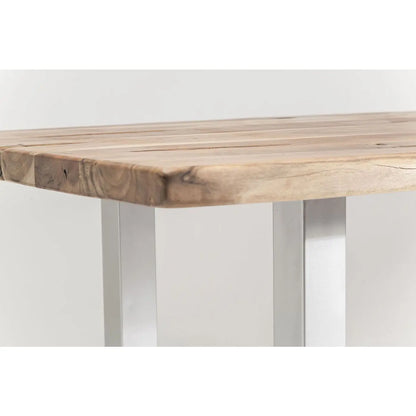 Solid wood and Metal frame Live edge dining table. 