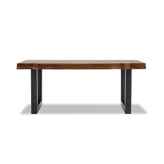 Six seater Live edge dining table in sheesham wood. 