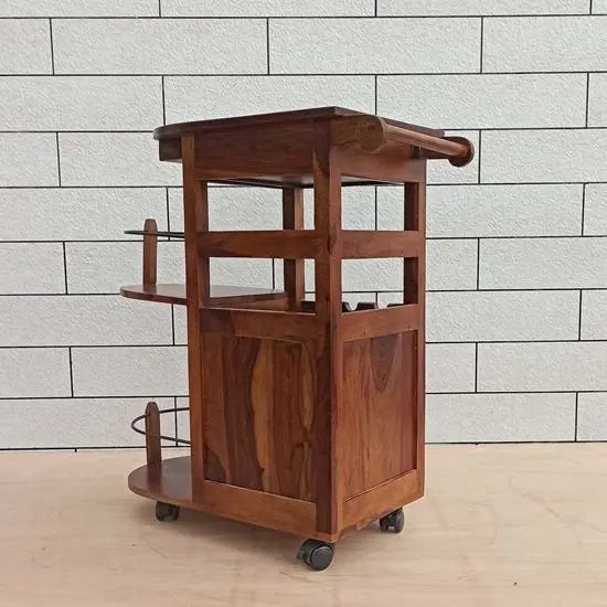 Wooden One Door and One Drawer Logan Bar Cabinet. 