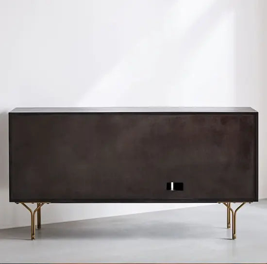 Three door and metal legs loria sideboard made in mango wood. 