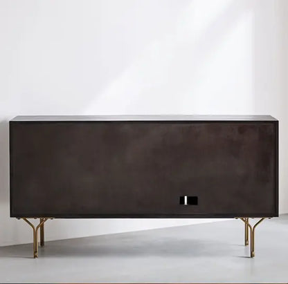Three door and metal legs loria sideboard made in mango wood. 