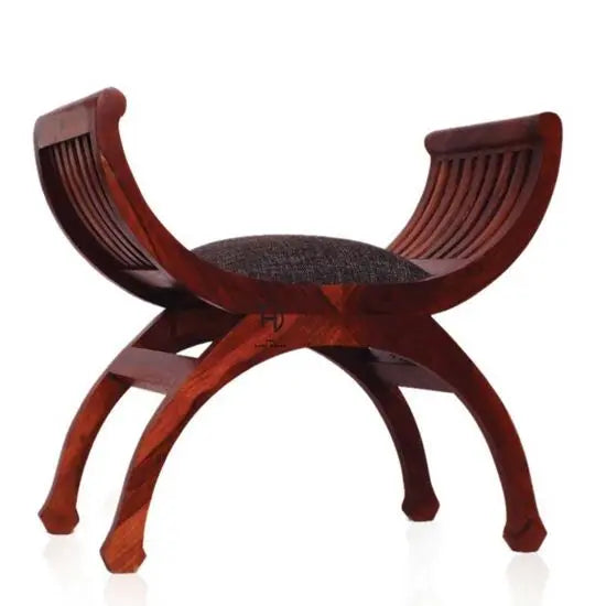 Hand crafted lotus bench small made in solid sheesham wood. 