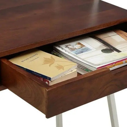 Solid Wood and Metal Frame Major Study Table.