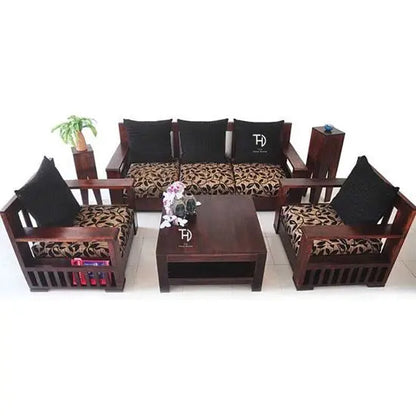 Sheesham Wood Massive Sofa Set in Walnut Finish.