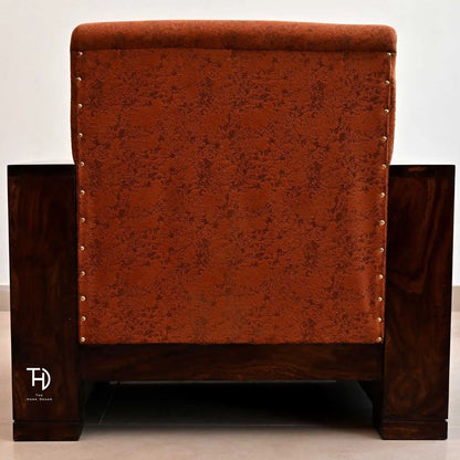 Wooden Magzine Sofa With Side Magzine Rack Massive Wooden Sofa Set.