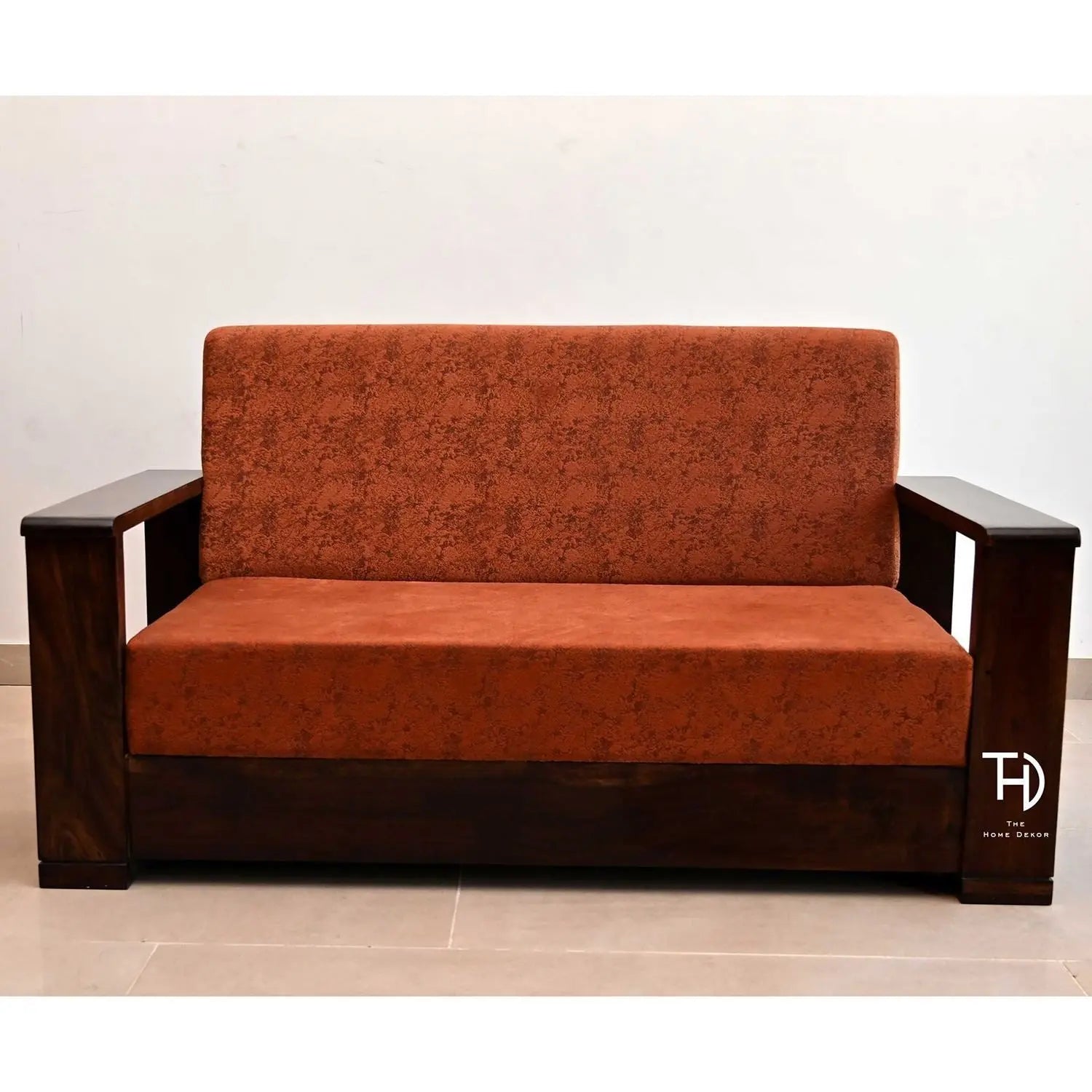 Solid Wood Magzine Sofa With Side Magzine Rack Massive Wooden Sofa Set.
