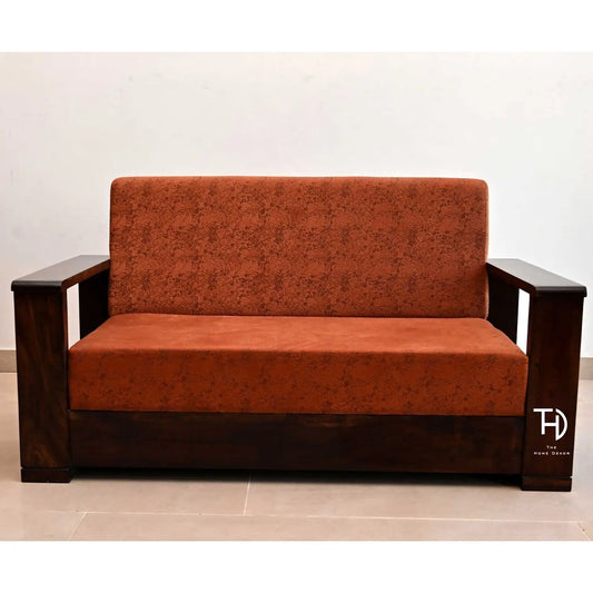 Solid Wood Magzine Sofa With Side Magzine Rack Massive Wooden Sofa Set.