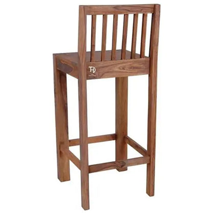 Solid Sheesham Wood Meena Bar Chair. 