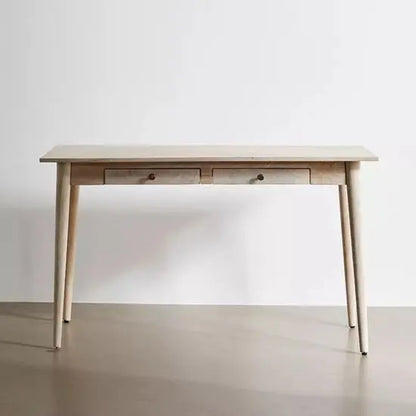 Two Drawer Monet Study Desk made in Solid Mango Wood. Monet Study Legs is Carved legs this Desk Looks Beautiful. 