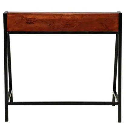Solid Sheesham Wood and Metal Neural Duo Desk 