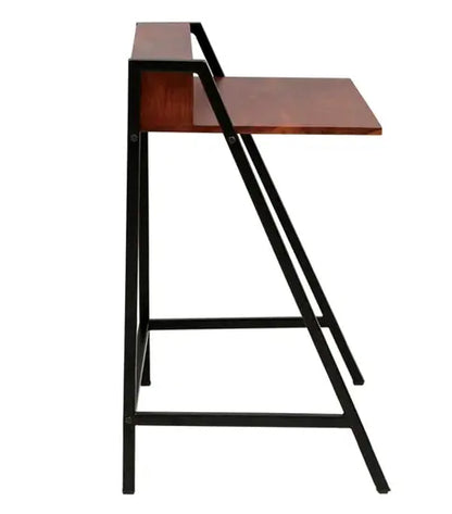 Wooden Open Shelf Neural Duo Desk For Office Use. 