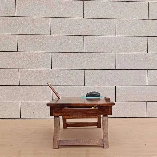 Solid Wood One Drawer Noah Laptop Table. 