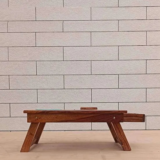 Solid Sheesham Wood Onee Drawer Noah Laptop Table. 