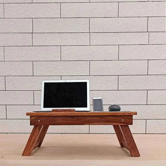 Solid Wood One Drawer Noah Laptop Table. 