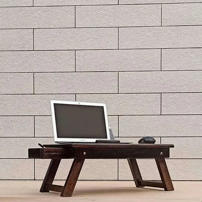 Solid Wood One Drawer Noah Laptop Table Walnut.