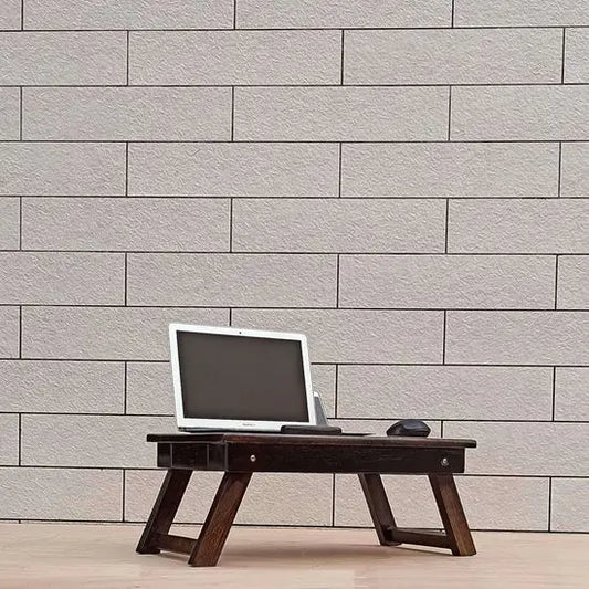 Solid Wood One Drawer Noah Laptop Table Walnut made in Sheesham Wood.  
