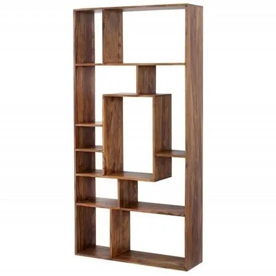 Solid Sheesham Wood Open Shelf Nona Dusk Display cum Room Separator.  