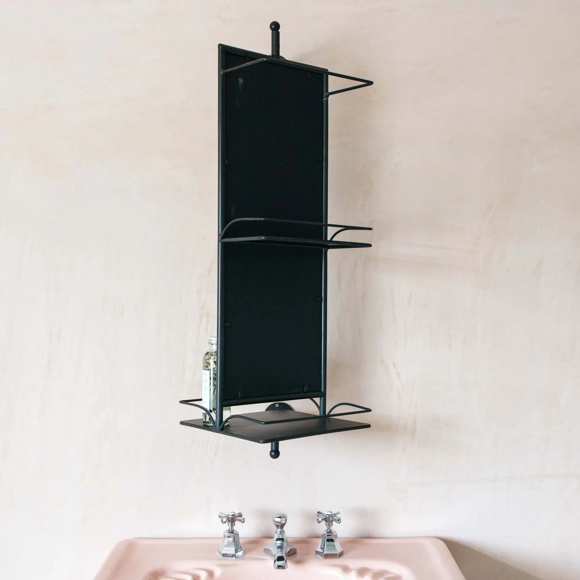 Black Mirror with shelf Nyhamn Mirror.