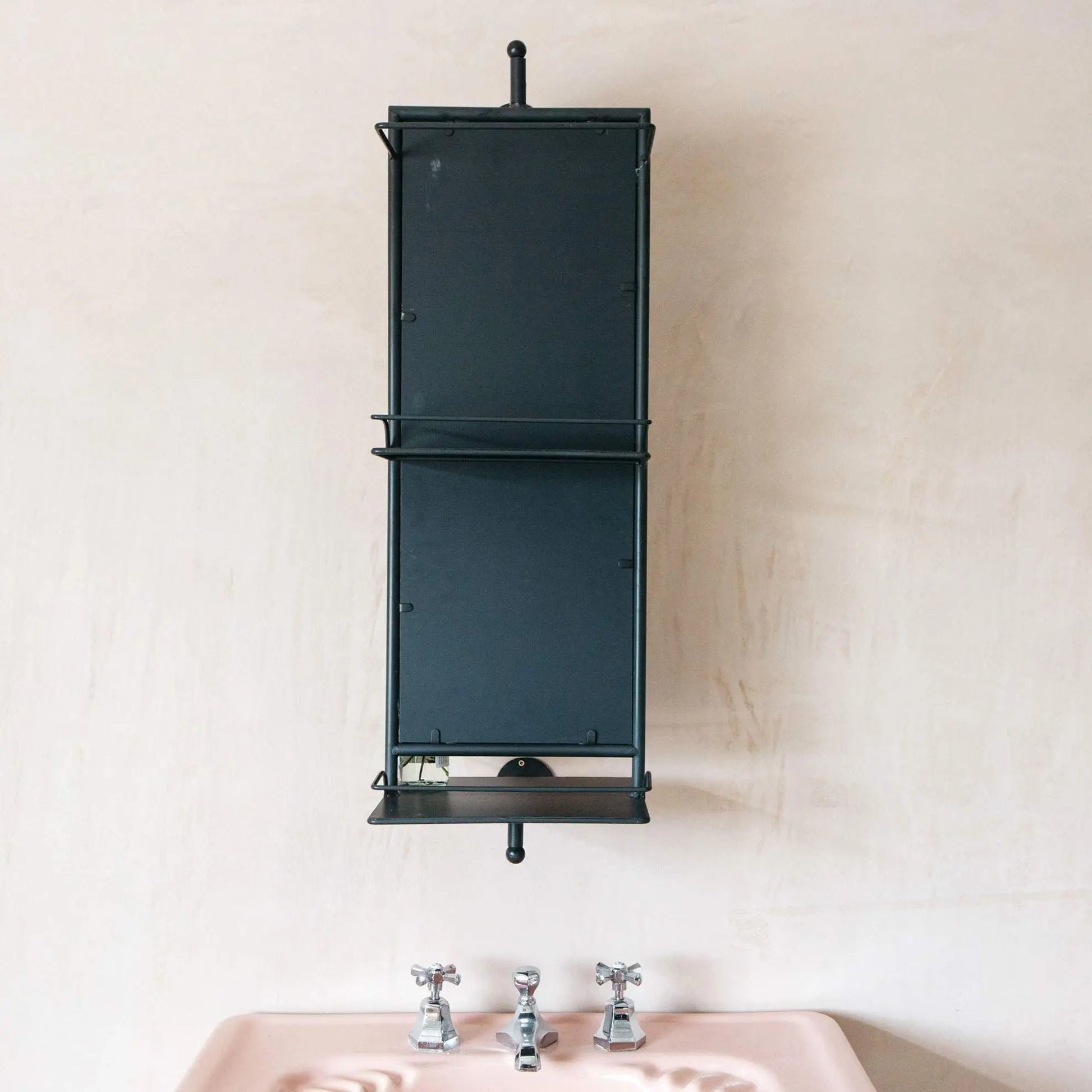 Wall Mounted Metal Frame Black Nyhamn Mirror.