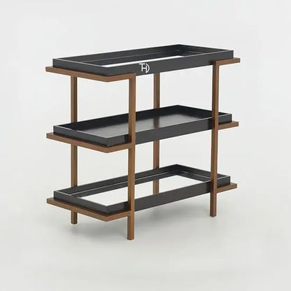 Solid Wood and Metal Frame Olee Open Rack. This Rack Keeps Used Daily Uses Utility Item And Other Decorative Items. 