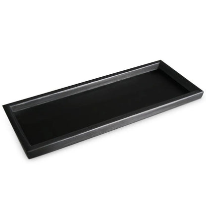 Wooden Black rectangle shape Oli serving tray.
