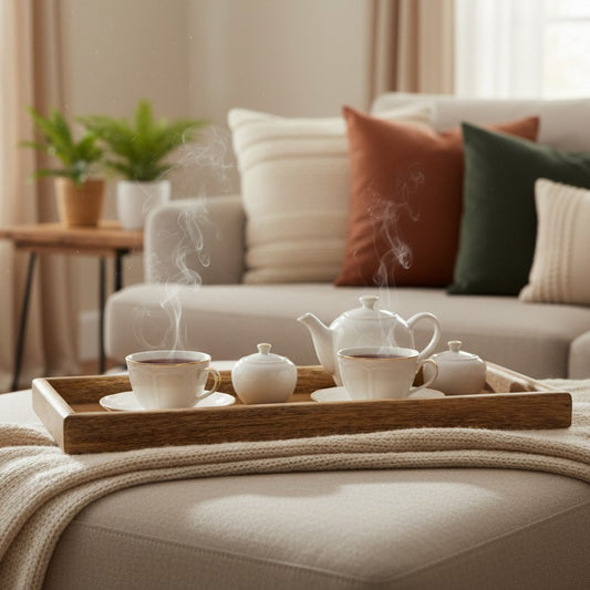 Solid Wood Simple Design Oli Serving Tray Natural.