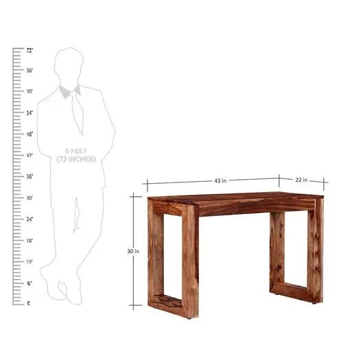 Solid Wood One Drawer Oneder Dune Desk Natural